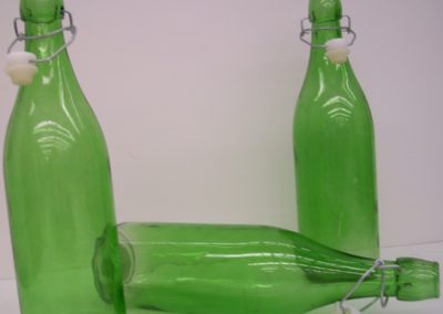 Bottles green with seals