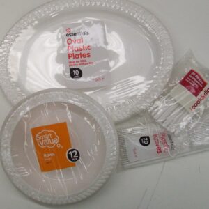 Disposable plates, cutlery