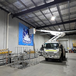 Using cherry picker to install Scout banners at the Q Store