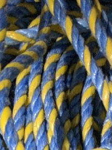 Close Up of Blue and Yellow Telstra Rope