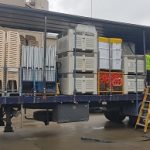 Loaded Semi trailer at Scout Q Store
