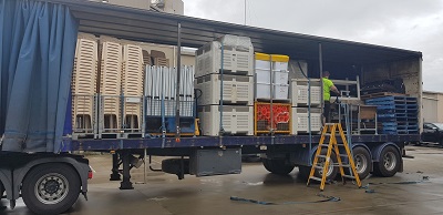 Loaded Semi trailer at Scout Q Store