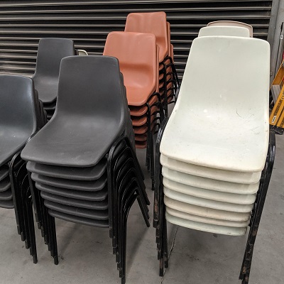 Plastic chairs for Scout halls